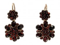 Bohemian Garnet Drop Earrings