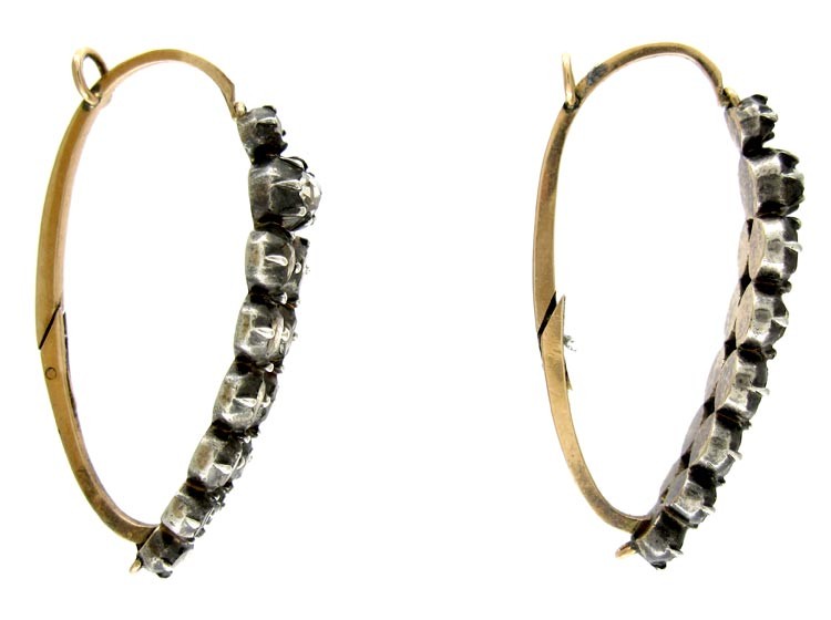 Rose-Cut Diamond Georgian Earrings