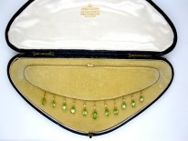 Peridot & Natural Pearl Drops Necklace