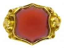15ct Gold Carnelian Signet Ring