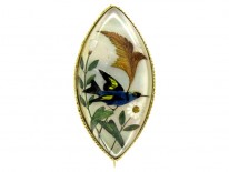 Carved Reverse Rock Crystal Brooch