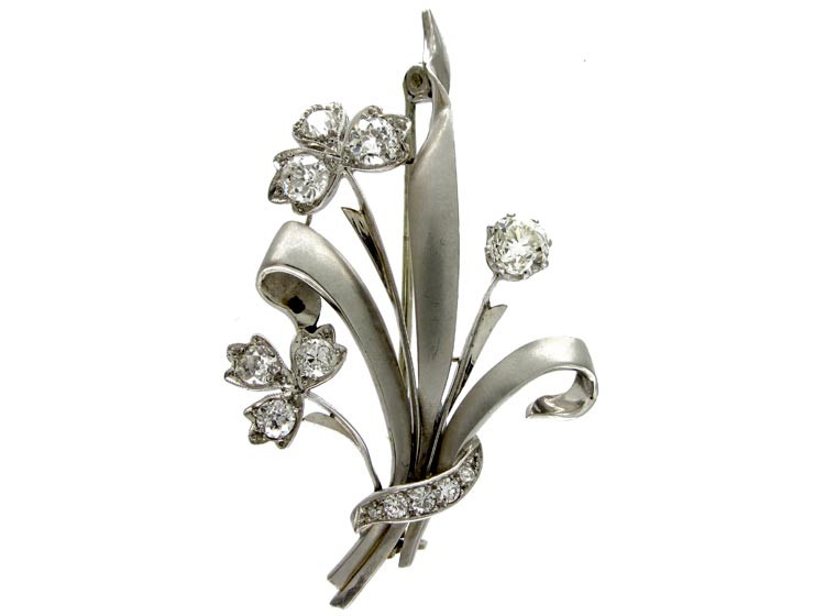 Diamond Spray Brooch