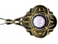 Theodor Farhner Amethyst Marcasite Silver Pendant