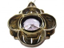 Theodor Farhner Amethyst Marcasite Silver Pendant