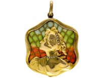 Art Nouveau Plique-à-Jour Pendant