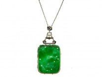 Jade 18ct White Gold Pendant