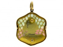 Art Nouveau Plique-à-Jour Pendant