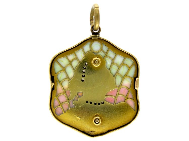 Art Nouveau Plique-à-Jour Pendant