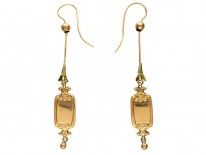 Swiss Enamel Chinamen Gold Earrings