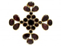 Flat Cut Almandine Garnet Pendant