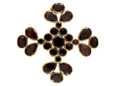 Flat Cut Almandine Garnet Pendant