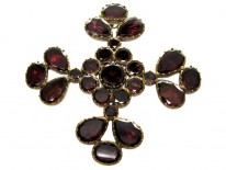 Flat Cut Almandine Garnet Pendant