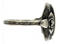 Arts & Crafts Silver Blister Pearl Ring