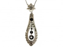 Paste & Silver Art Deco Pendant