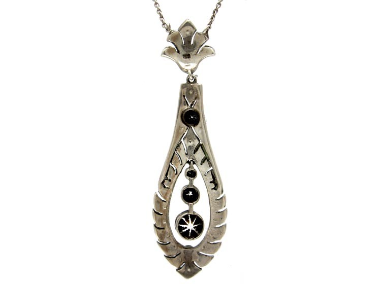 Paste & Silver Art Deco Pendant