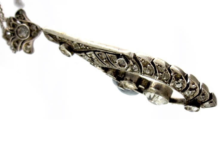 Paste & Silver Art Deco Pendant
