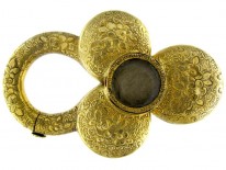 Cabochon Garnet 18ct Gold Padlock