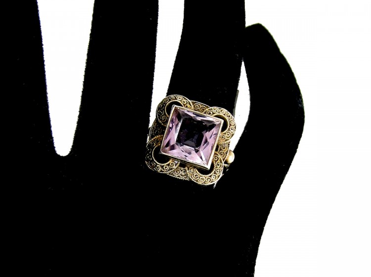 Theodor Fahrner Amethyst Ring