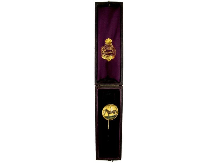 Racehorse & Jockey Reverse Intaglio Tie Pin