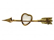 Arrow Diamond & Moonstone Brooch