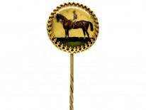 Racehorse & Jockey Reverse Intaglio Tie Pin