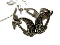 Silver Marcasite Swag Necklace