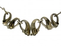 Silver Marcasite Swag Necklace