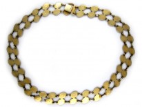 Silver Red Enamel Collar