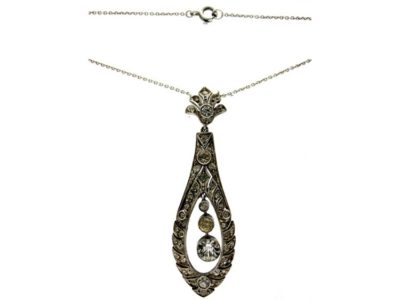 Paste & Silver Art Deco Pendant