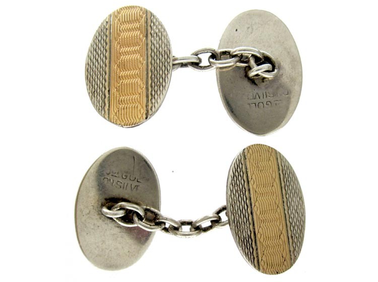 Silver & Gold Plated Cufflinks