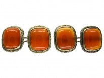 Carnelian Silver Cufflinks