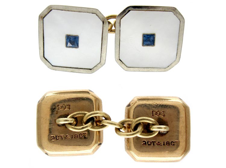 Art Deco Cufflinks & Studs Set in Original Case