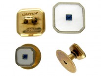 Art Deco Cufflinks & Studs Set in Original Case