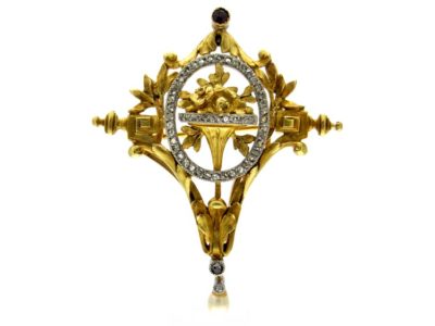 Basket Brooch Pendant