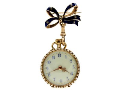Blue Enamel Edwardian Dress Watch