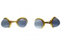Chalcedony 18ct Gold Cufflinks