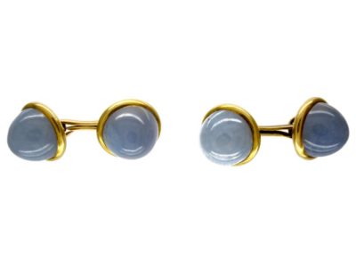 Chalcedony 18ct Gold Cufflinks