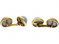 Chalcedony 18ct Gold Cufflinks