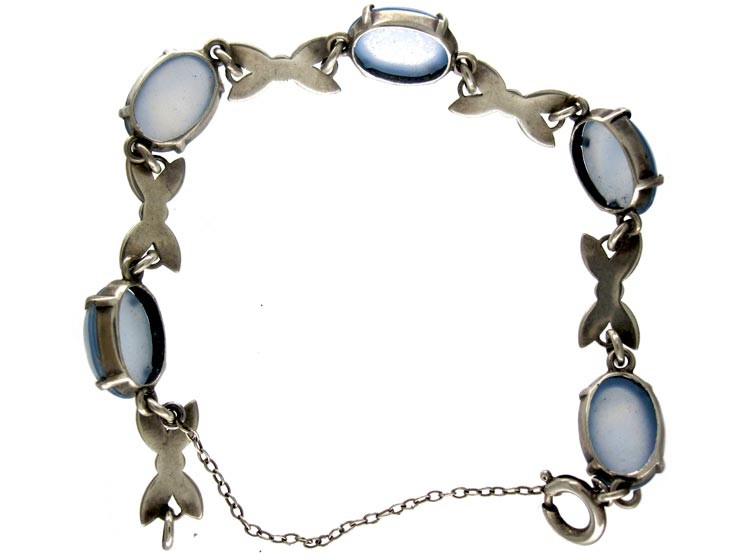 Marcasite Siver Chalcedony Bracelet