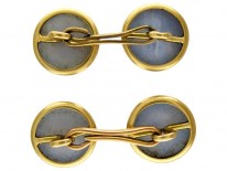 Chalcedony 18ct Gold Cufflinks