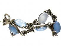Marcasite Siver Chalcedony Bracelet