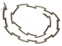 Silver Paste Art Deco Necklace