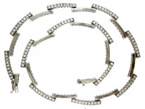 Silver Paste Art Deco Necklace