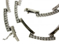 Silver Paste Art Deco Necklace