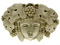 Early 19th Century Carved Lava Cameo of Bacchus