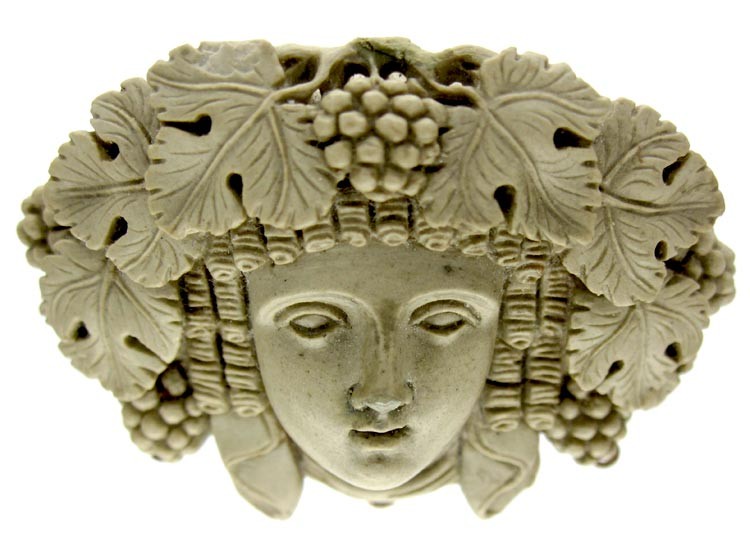 Early 19th Century Carved Lava Cameo of Bacchus