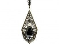 Theodor Farhner Haematite & Silver Pendant