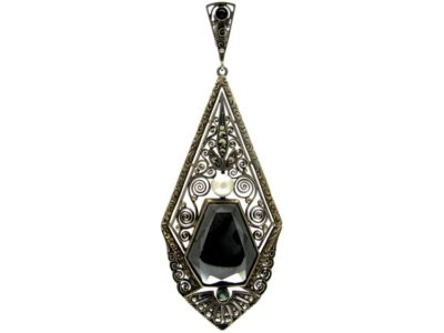 Theodor Farhner Haematite & Silver Pendant