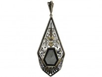 Theodor Farhner Haematite & Silver Pendant