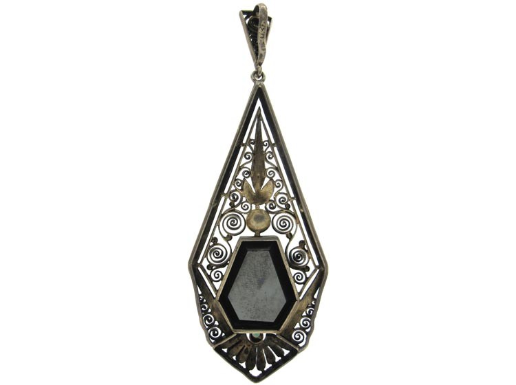 Theodor Farhner Haematite & Silver Pendant